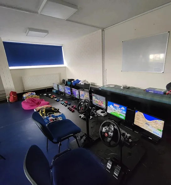 Console games together organised for a school event