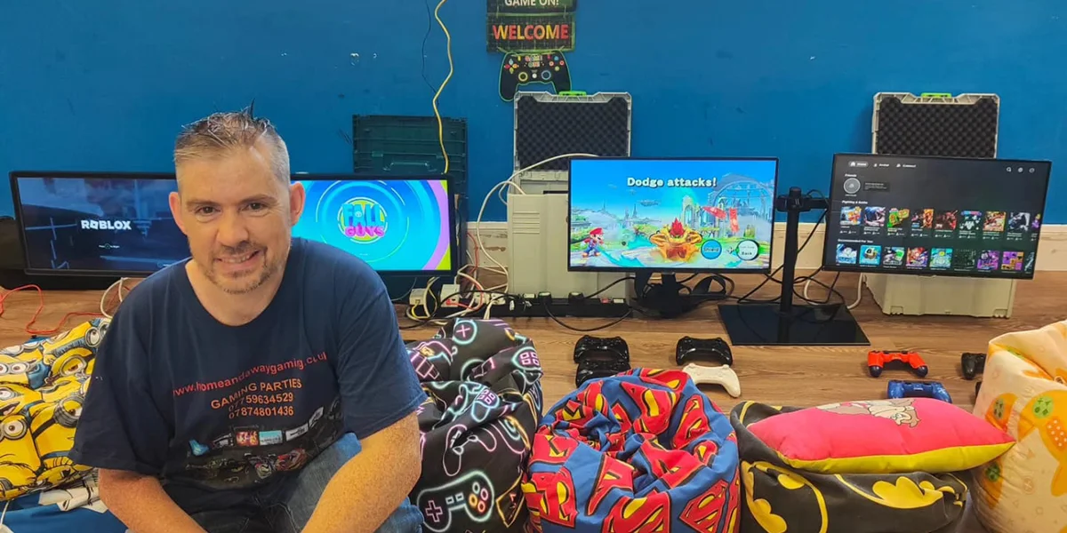 Home and Away Gaming equipment organised for a hosted event